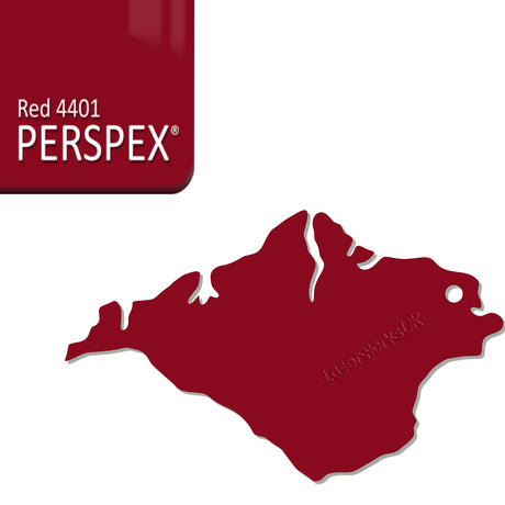 Isle of Wight Keyring - Acrylic Keychain - Laserworksuk