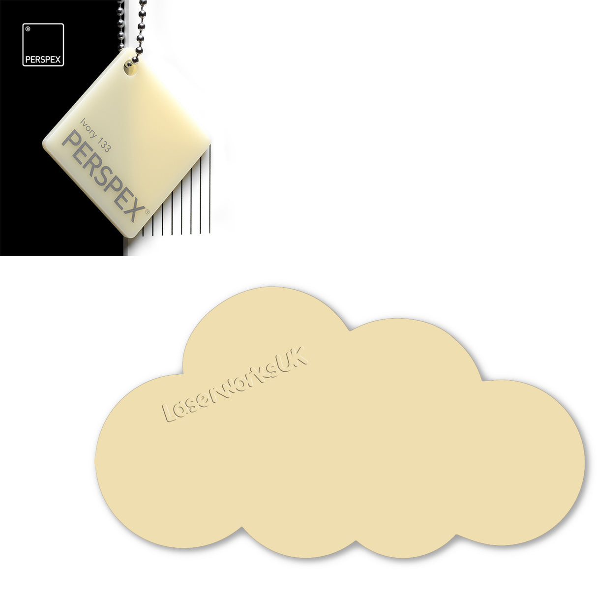 Acrylic Clouds - Nursery Blanks (20cm Pack of 2) - Laserworksuk