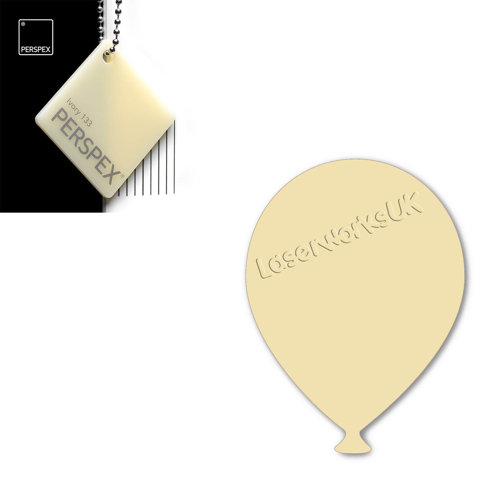 Acrylic Balloons - Party Balloon Blanks (12cm Pack of 5) - Laserworksuk