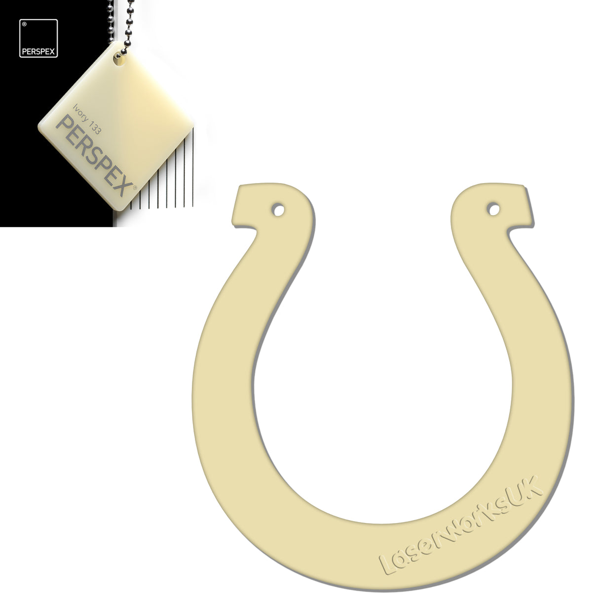 Acrylic Wedding Horseshoe Blanks - Laserworksuk