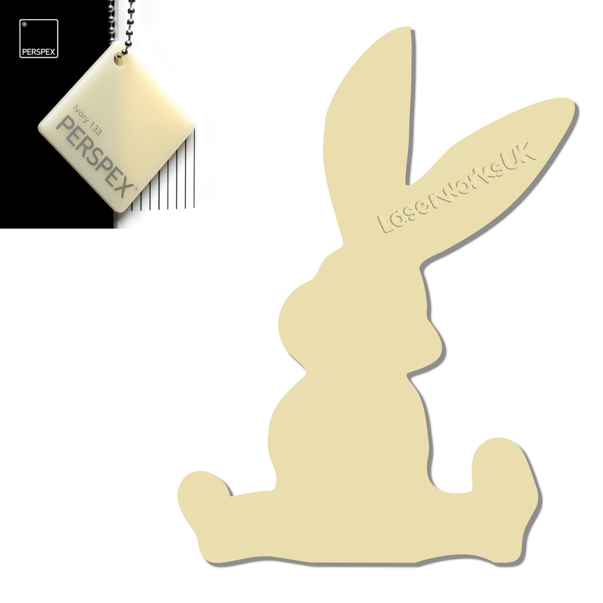 Acrylic Easter Cute Bunny Blanks (pack of 6) - Laserworksuk