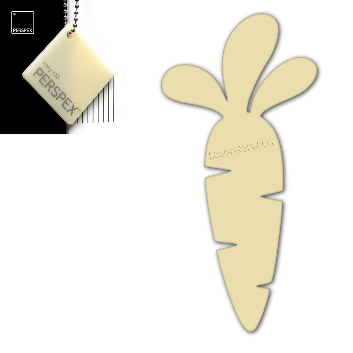 Acrylic Easter Carrot Blank Shapes (8cm Pack of 6) - Laserworksuk