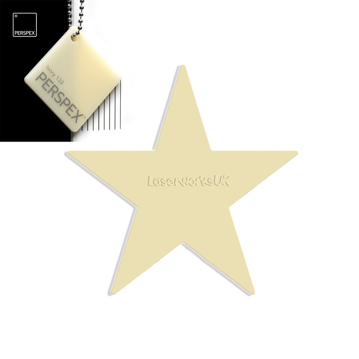 Star Shaped Acrylic Blanks - 25cm - Laserworksuk