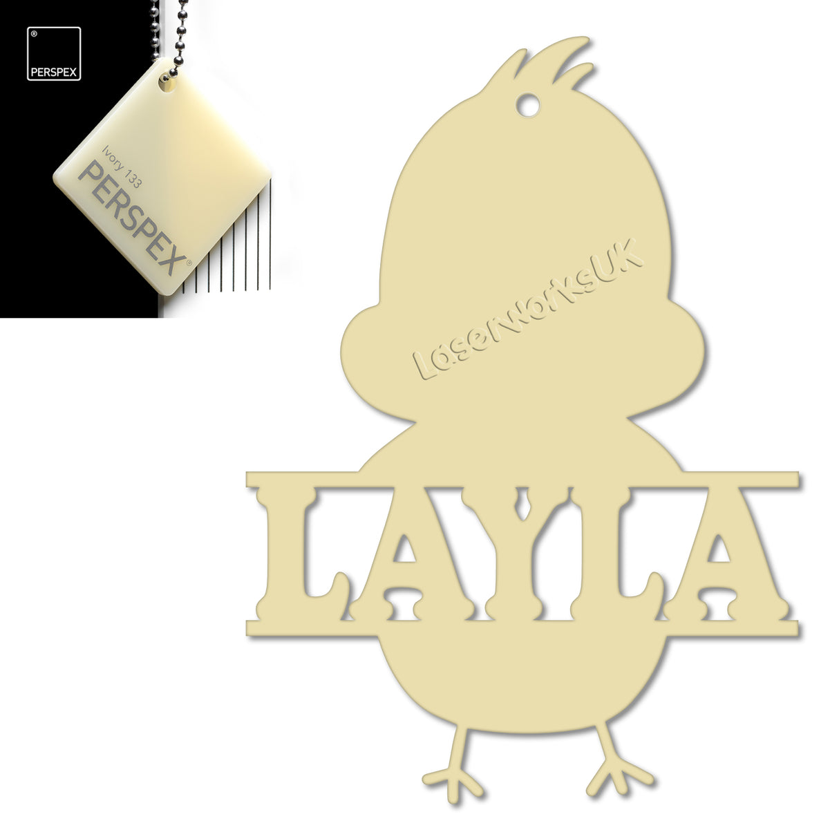 Acrylic Personalised Easter Decorations - Laserworksuk