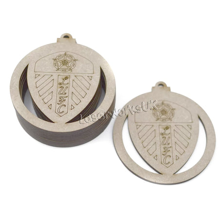 Leeds United Christmas Tree Baubles - LUFC - LaserworksUK
