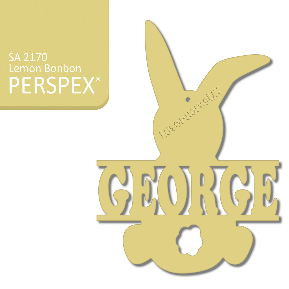 Acrylic Personalised Easter Decorations - Laserworksuk