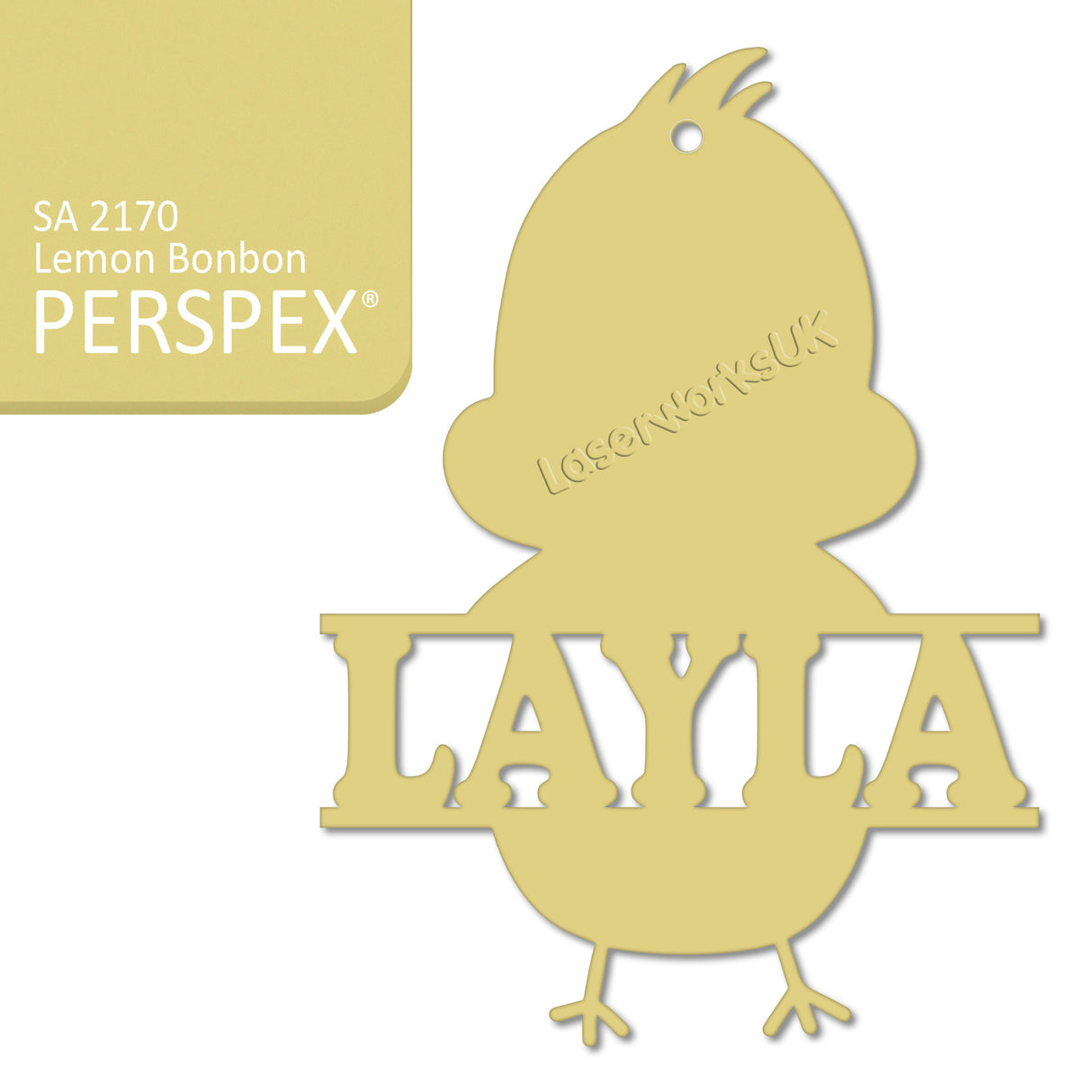 Acrylic Personalised Easter Decorations - Laserworksuk