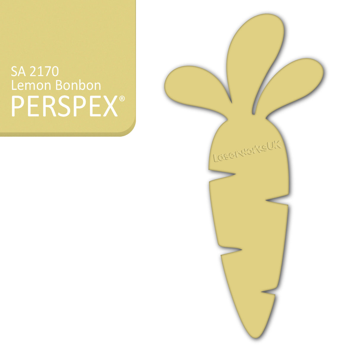 Acrylic Easter Carrot Blank Shapes (8cm Pack of 6) - Laserworksuk