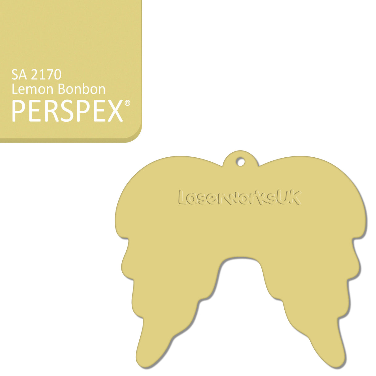 Acrylic Christmas Angel Wings Blanks (10cm Pack of 5) - Laserworksuk