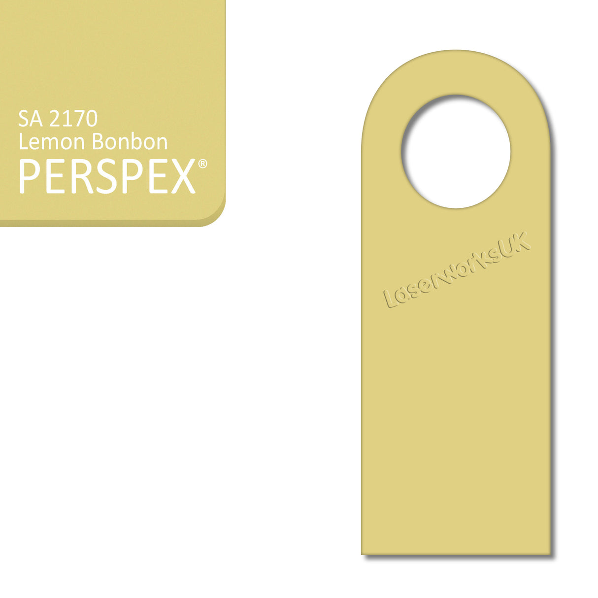 Acrylic Door Hanger Blanks - Style 5 - Laserworksuk