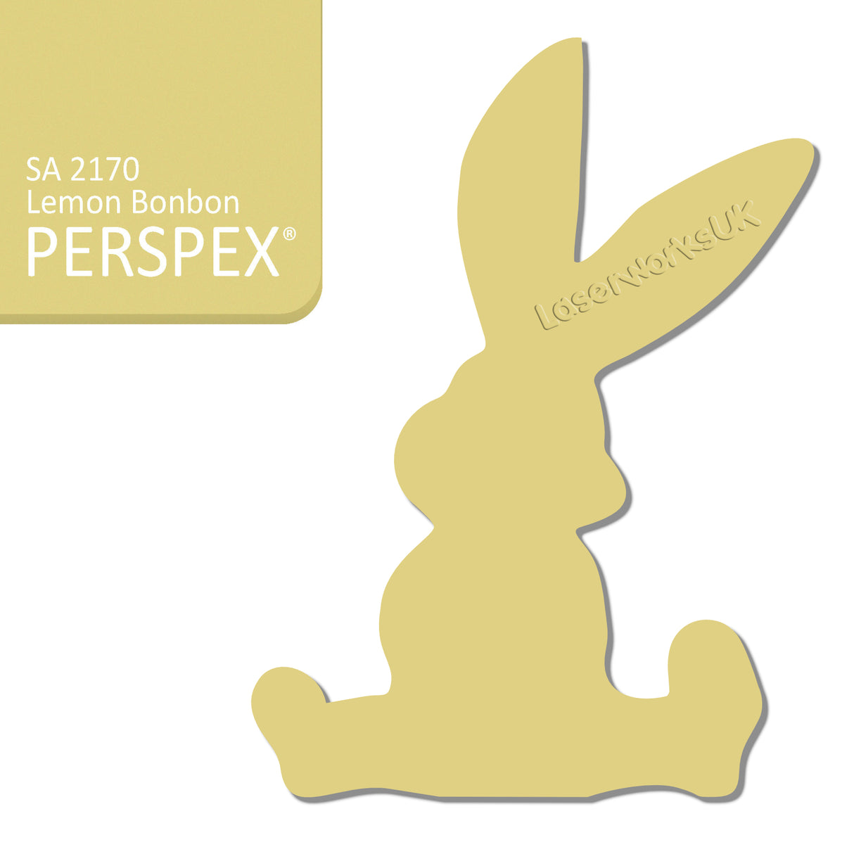 Acrylic Easter Cute Bunny Blanks (pack of 6) - Laserworksuk