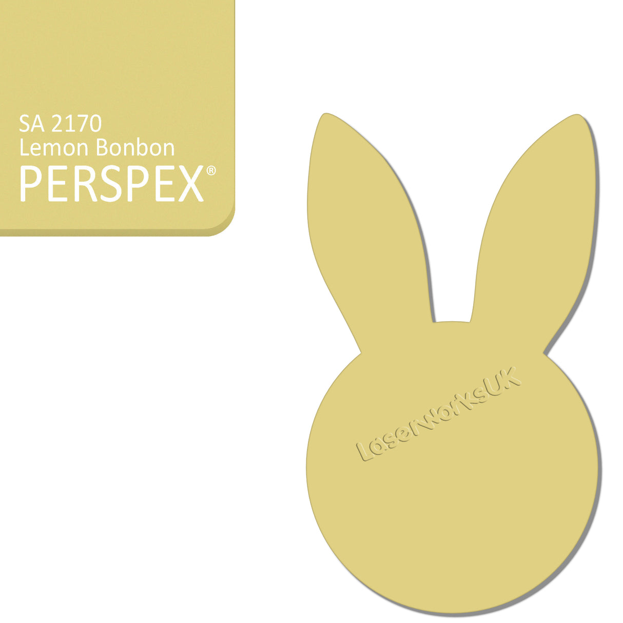 Acrylic Easter Bunny - Rabbit Head Blanks (8cm Pack of 6) - Laserworksuk