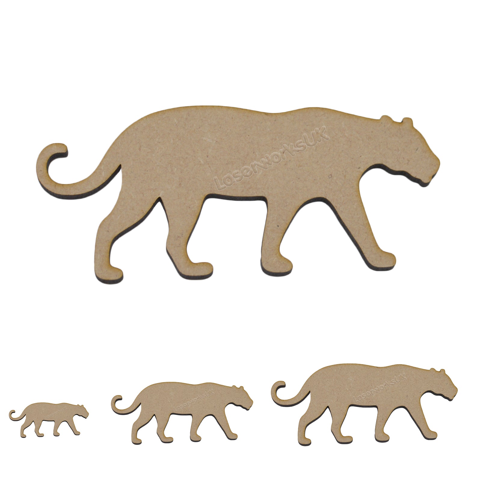 Wooden Leopard - MDF Craft Shapes - LaserworksUK