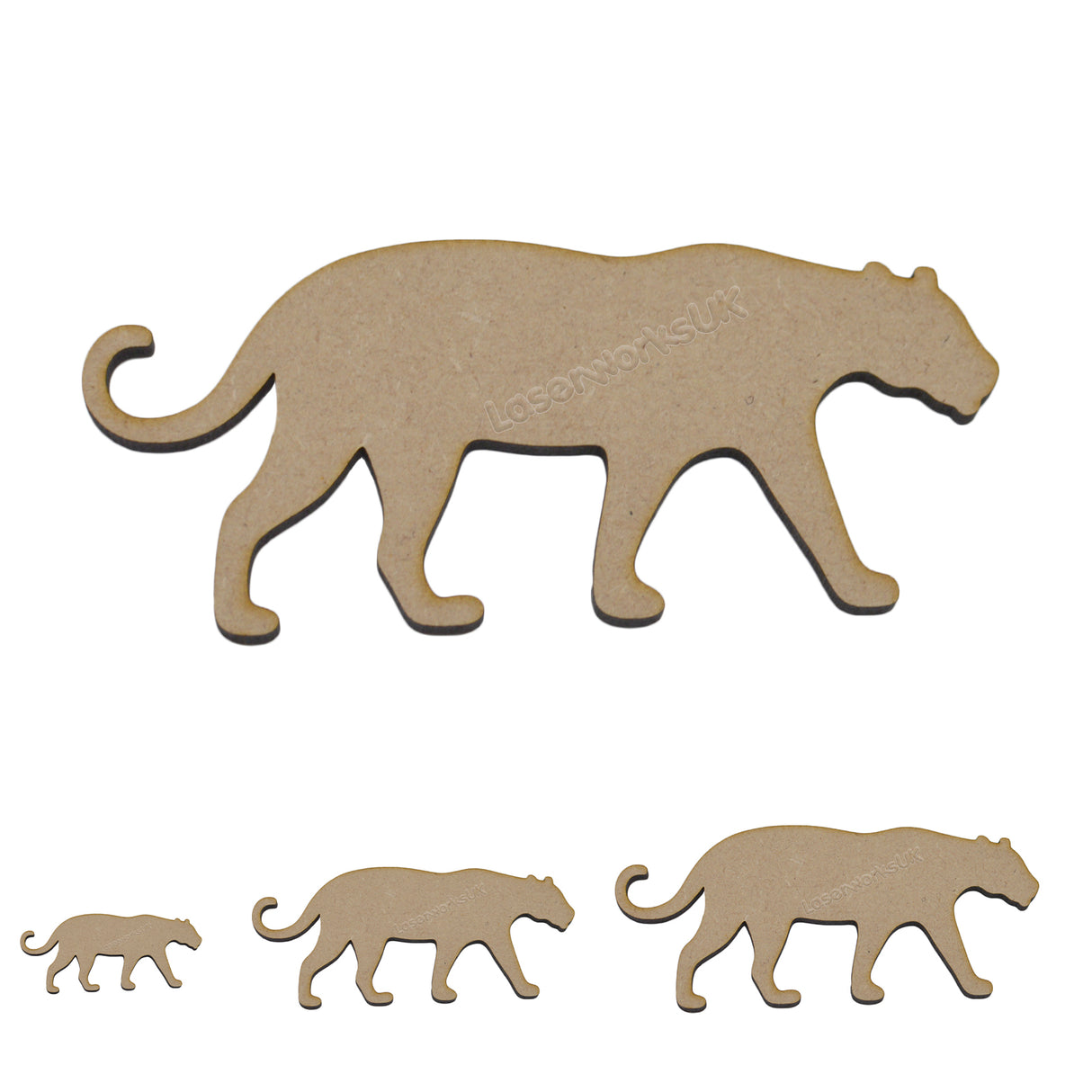 Wooden Leopard - MDF Craft Shapes - LaserworksUK
