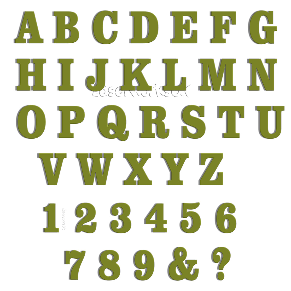 Acrylic 4cm High Letters & Numbers - 40 Colours - Multi Buy Discounts - Laserworksuk