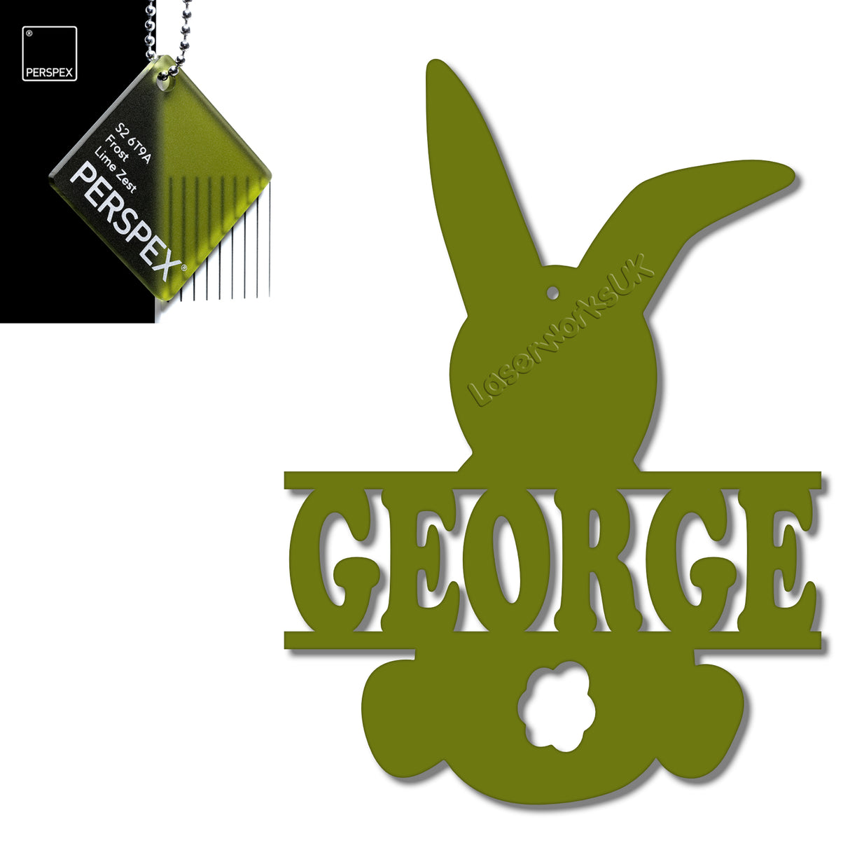 Acrylic Personalised Easter Decorations - Laserworksuk