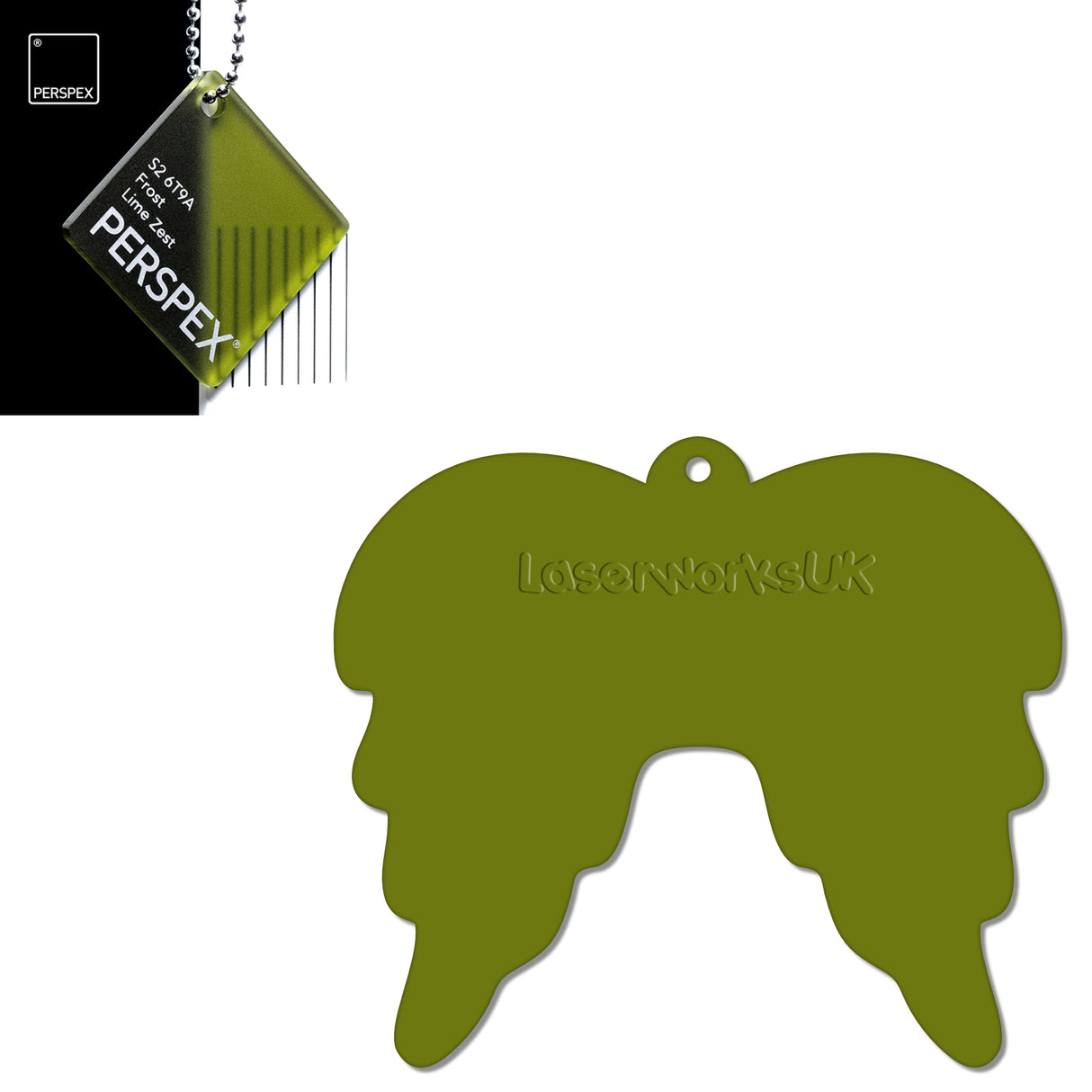 Acrylic Christmas Angel Wings Blanks (10cm Pack of 5) - Laserworksuk