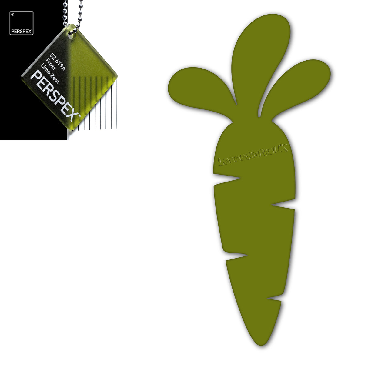 Acrylic Easter Carrot Blank Shapes (8cm Pack of 6) - Laserworksuk