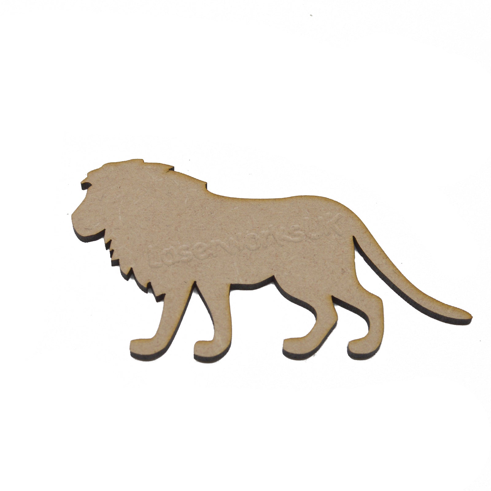 Wooden Lion MDF Safari Animal Craft Shapes - LaserworksUK