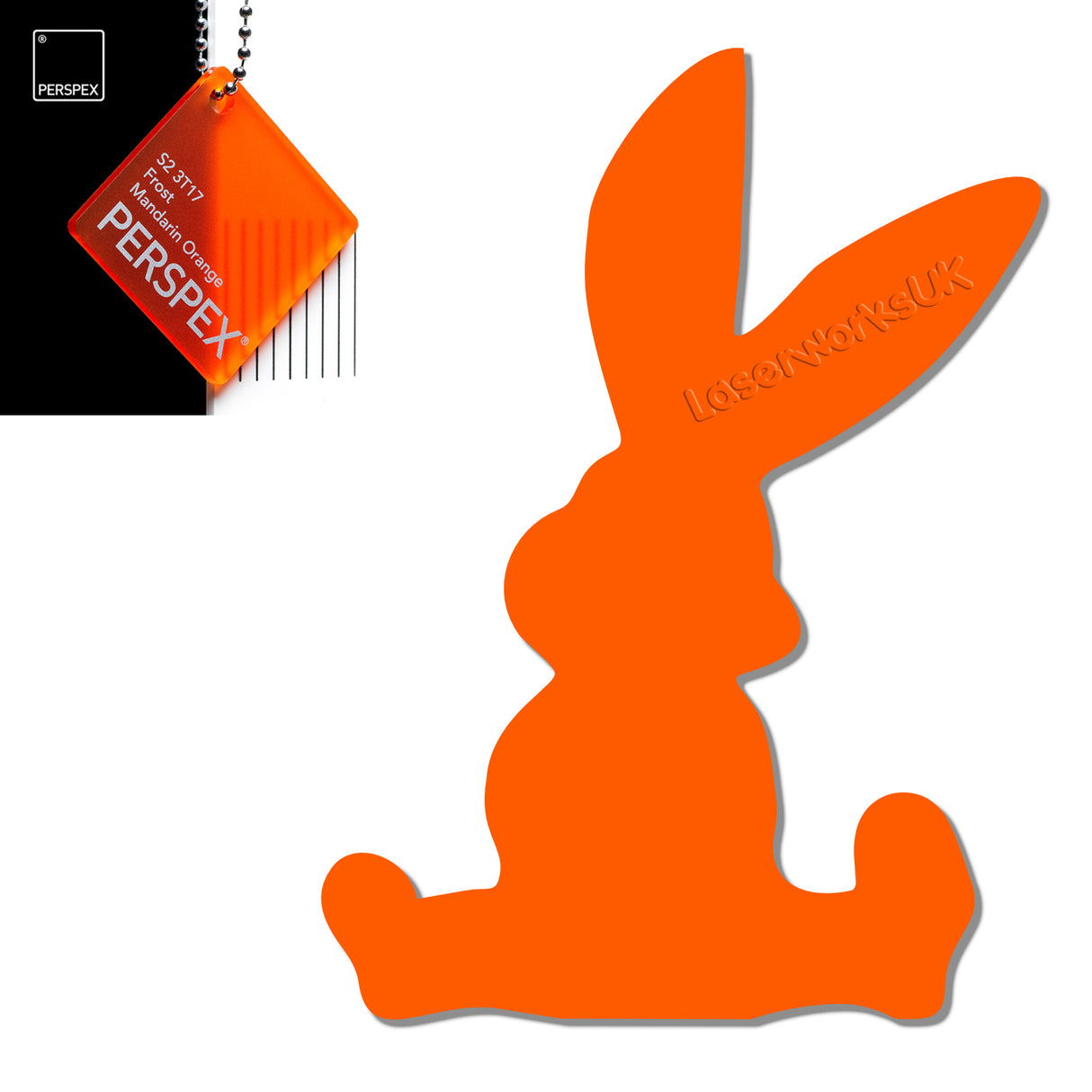 Acrylic Easter Cute Bunny Blanks (pack of 6) - Laserworksuk
