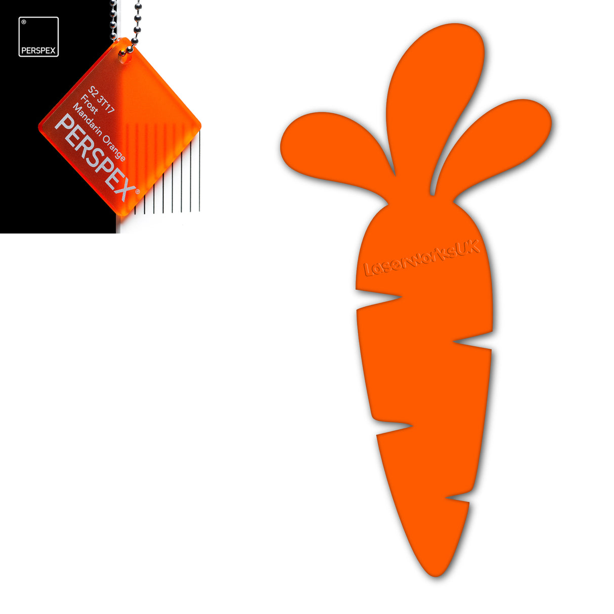 Acrylic Easter Carrot Blank Shapes (8cm Pack of 6) - Laserworksuk