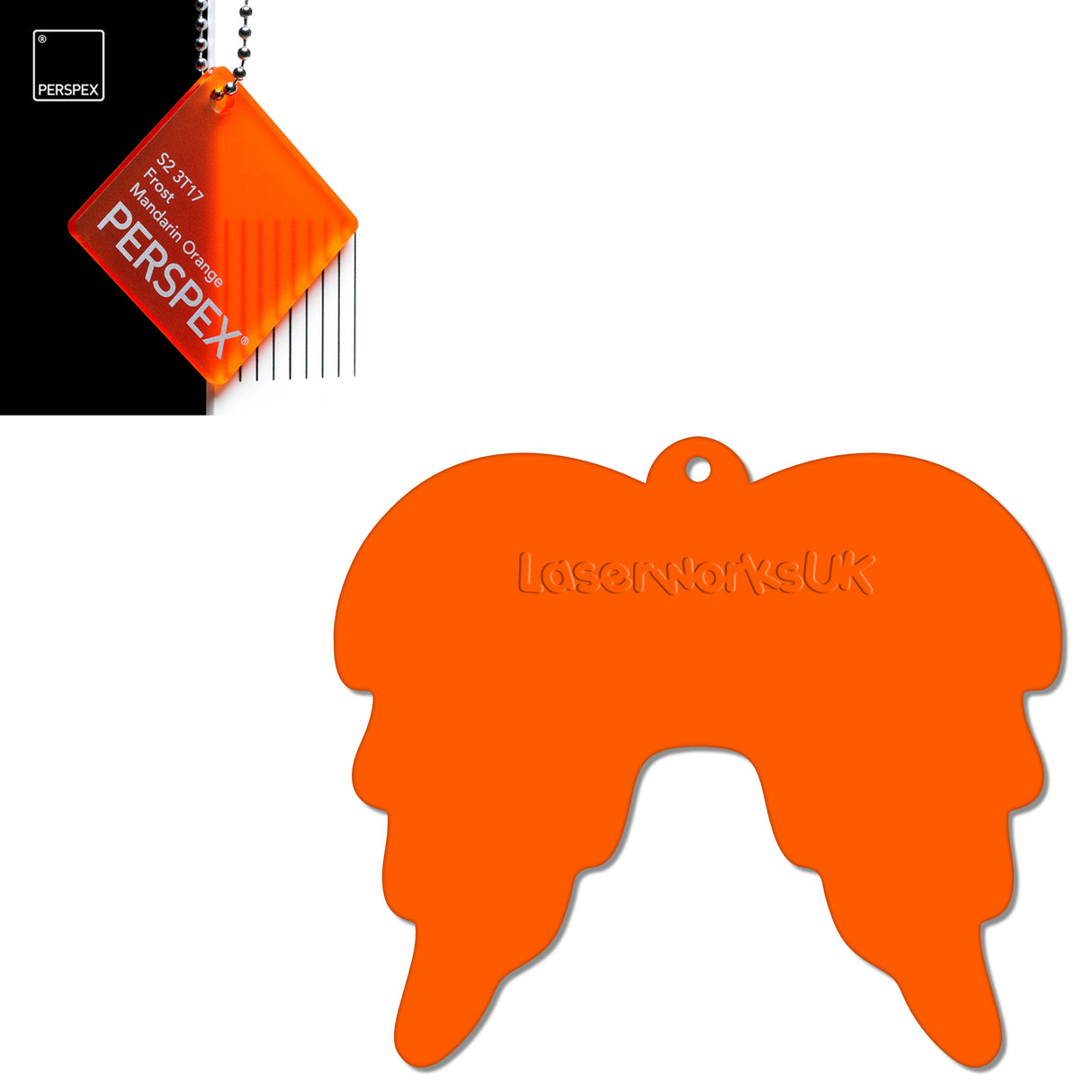 Acrylic Christmas Angel Wings Blanks (10cm Pack of 5) - Laserworksuk