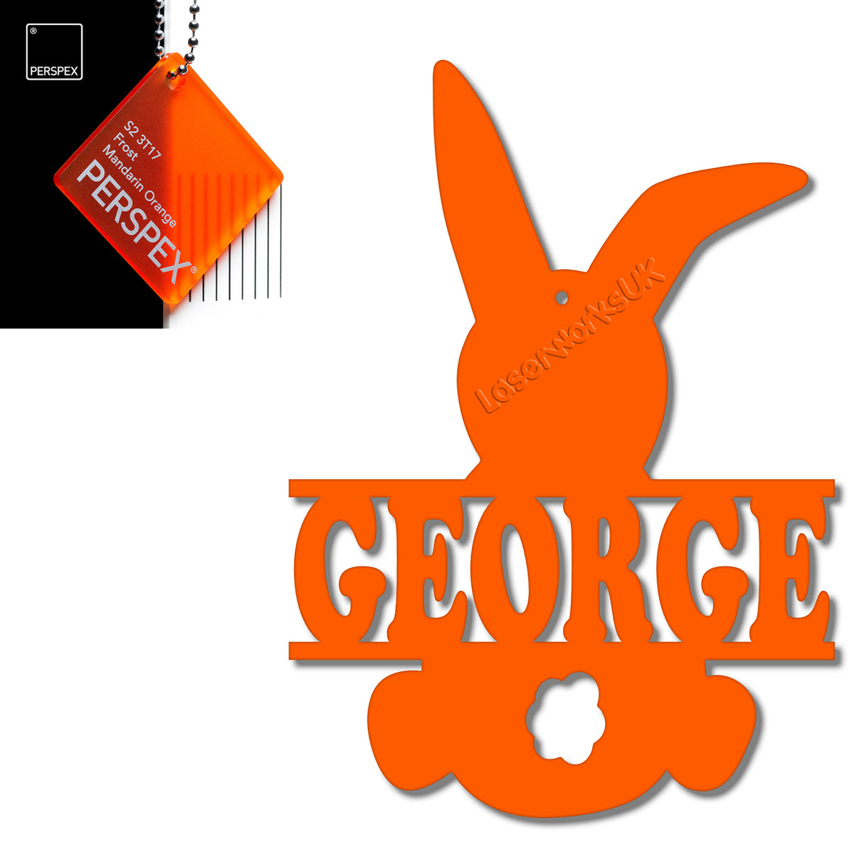 Acrylic Personalised Easter Decorations - Laserworksuk