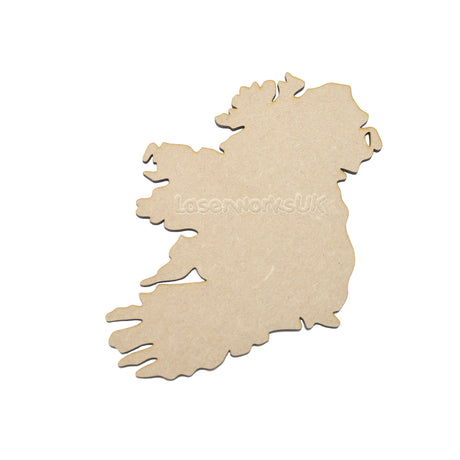 Wooden Ireland Maps - Irish Map Outline Shapes - LaserworksUK