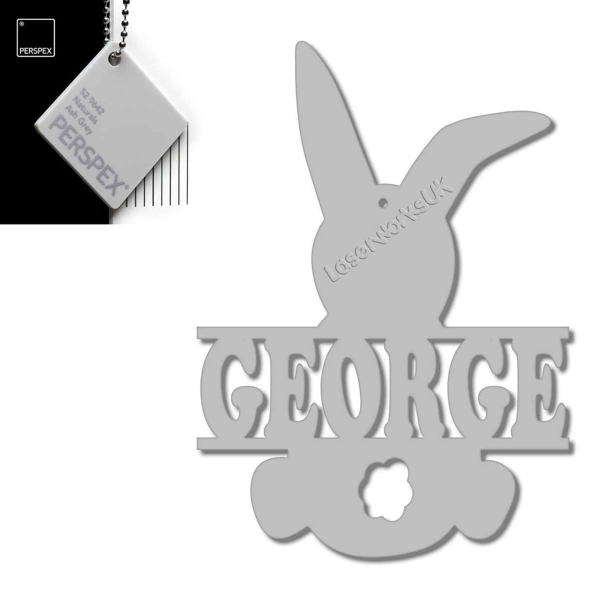 Acrylic Personalised Easter Decorations - Laserworksuk