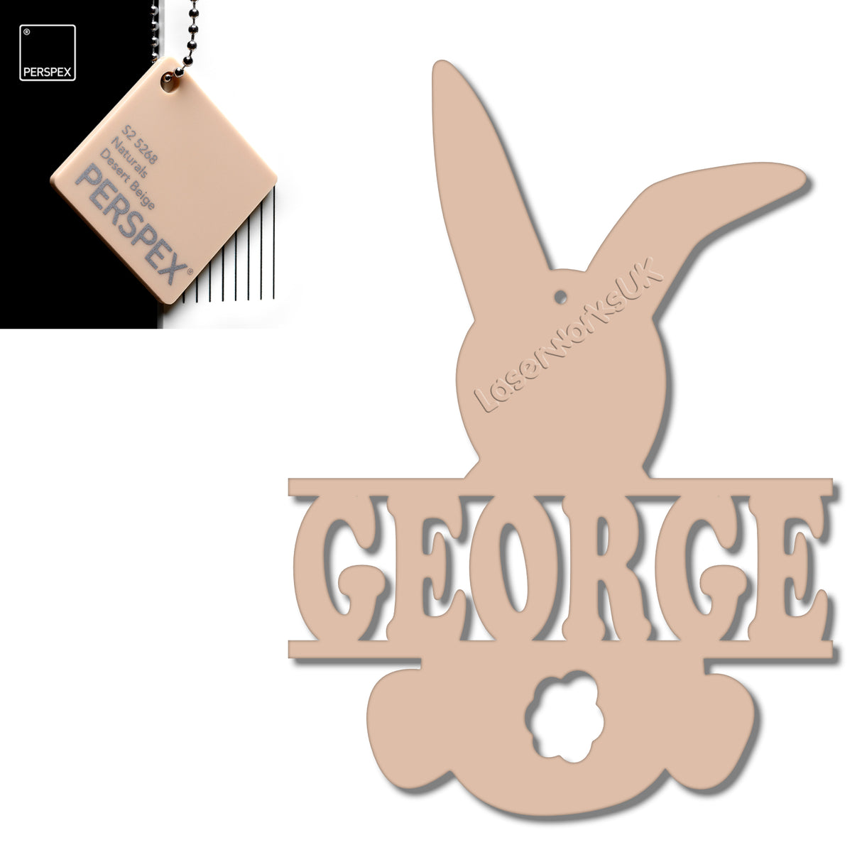 Acrylic Personalised Easter Decorations - Laserworksuk