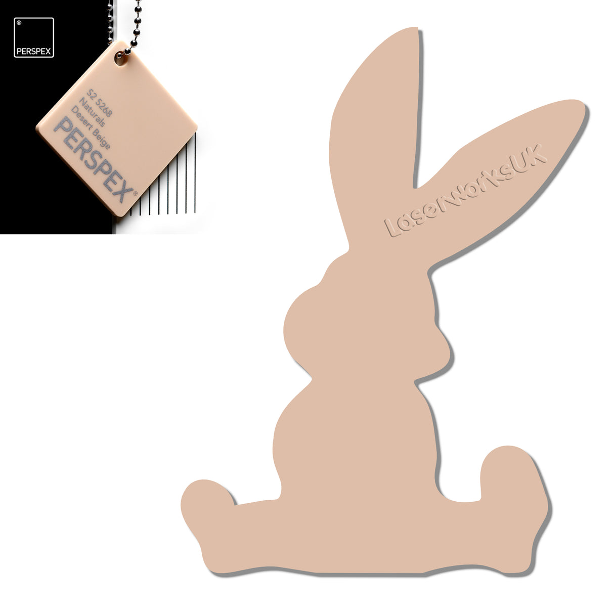 Acrylic Easter Cute Bunny Blanks (pack of 6) - Laserworksuk