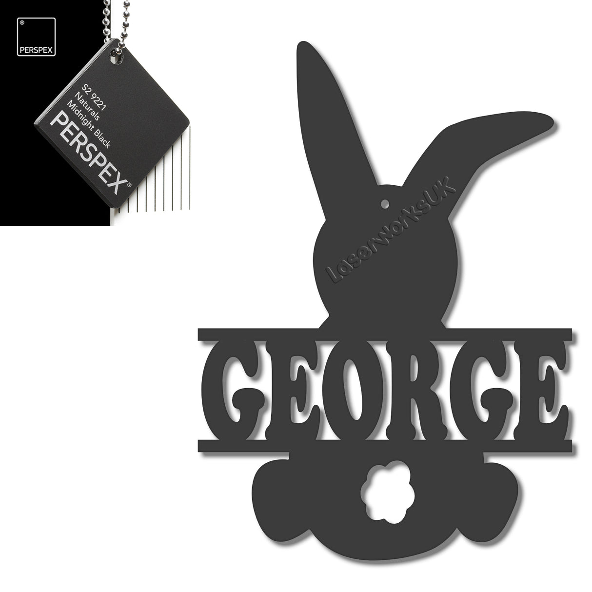 Acrylic Personalised Easter Decorations - Laserworksuk