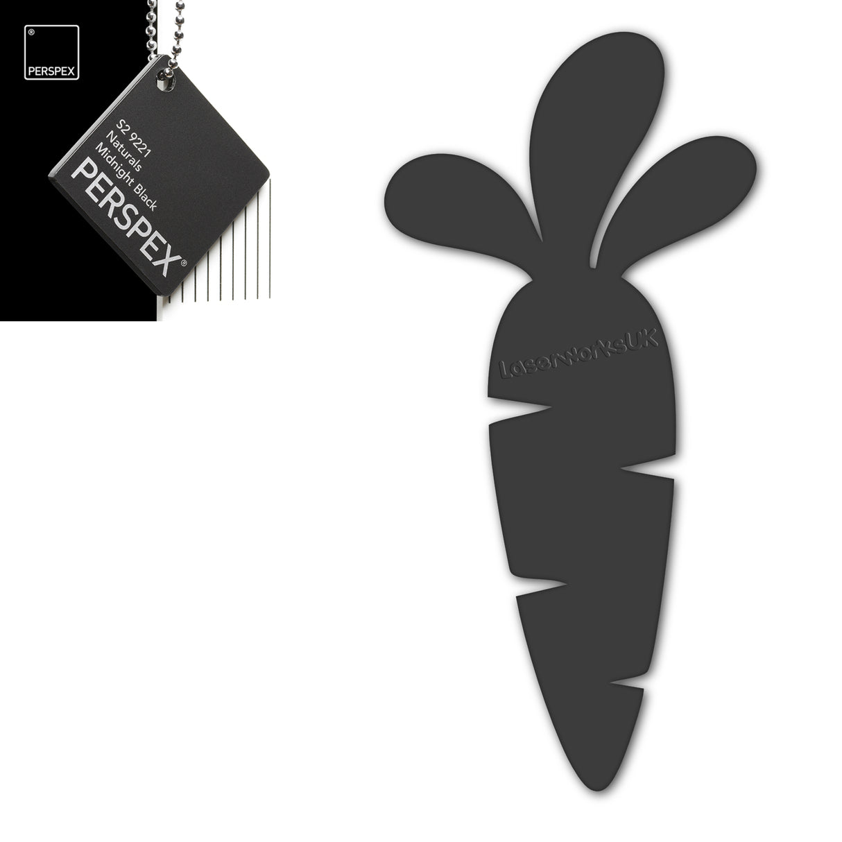 Acrylic Easter Carrot Blank Shapes (8cm Pack of 6) - Laserworksuk