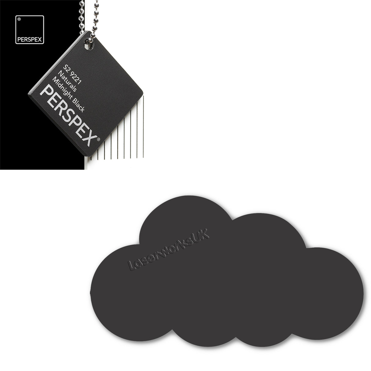 Acrylic Clouds - Nursery Blanks (20cm Pack of 2) - Laserworksuk