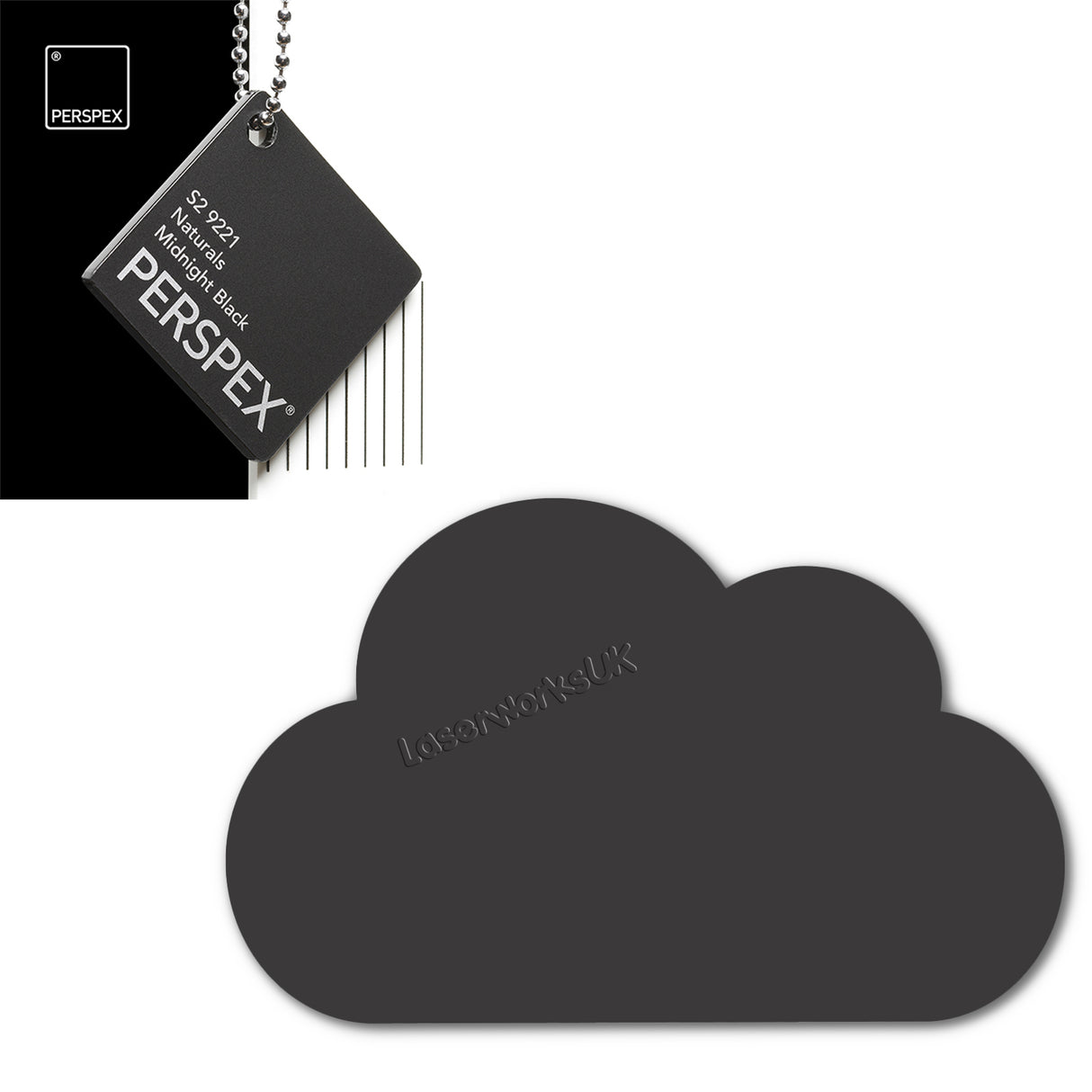 Cast Acrylic Cloud Shapes - Nursery Blanks (10cm Pack of 5) - Laserworksuk