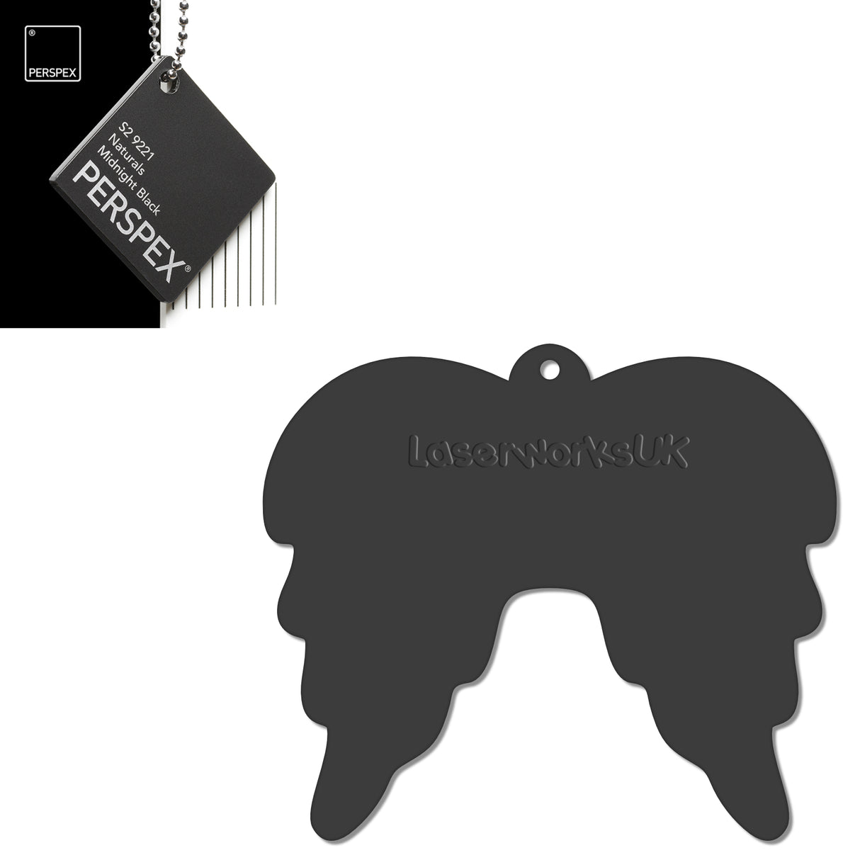 Acrylic Christmas Angel Wings Blanks (10cm Pack of 5) - Laserworksuk