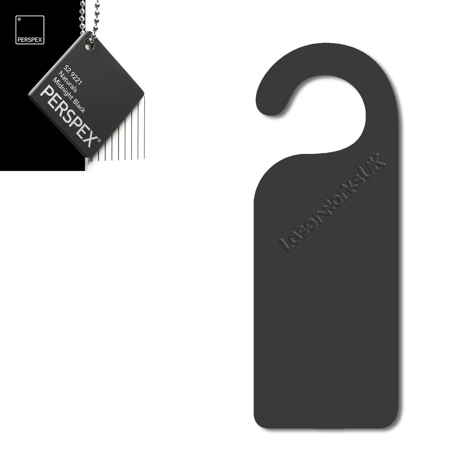 Acrylic Door Hanger Blanks - Style 1 - Laserworksuk