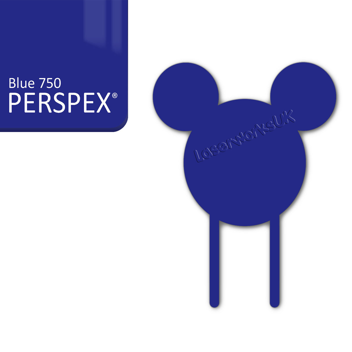 Acrylic Mouse Head Cake Topper (17cm Pack of 3) - Laserworksuk