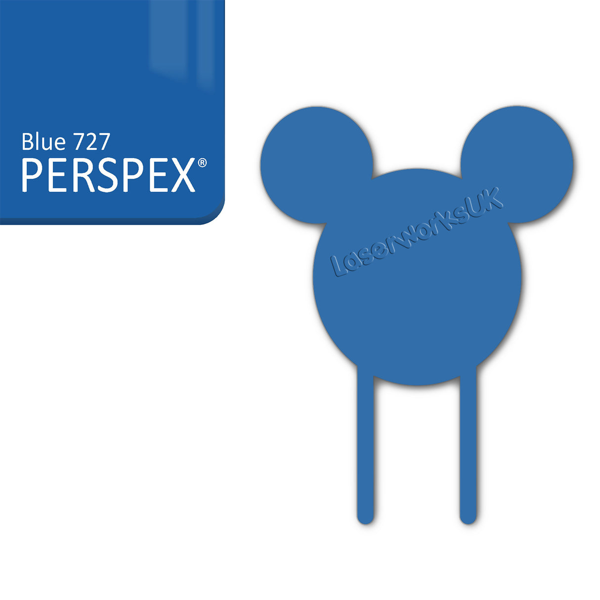 Acrylic Mouse Head Cake Topper (17cm Pack of 3) - Laserworksuk