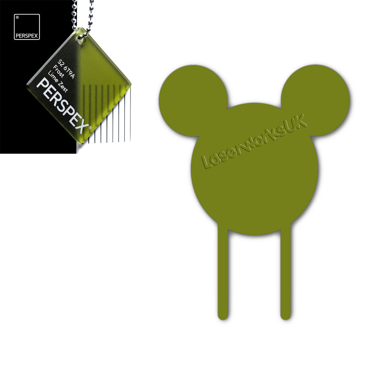 Acrylic Mouse Head Cake Topper (17cm Pack of 3) - Laserworksuk