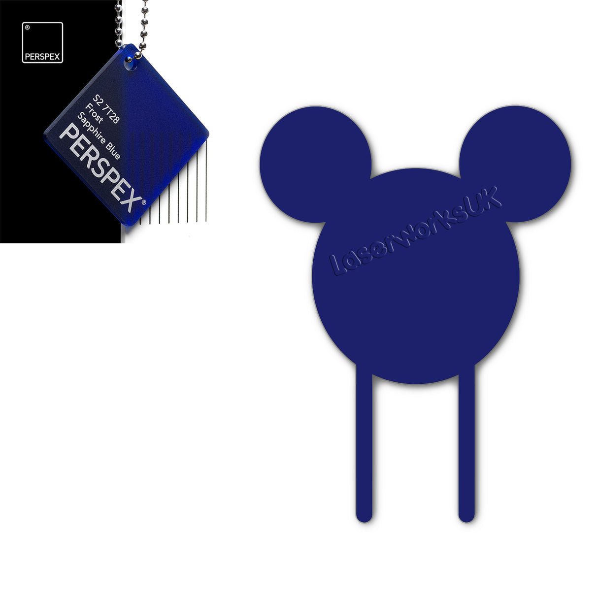 Acrylic Mouse Head Cake Topper (17cm Pack of 3) - Laserworksuk