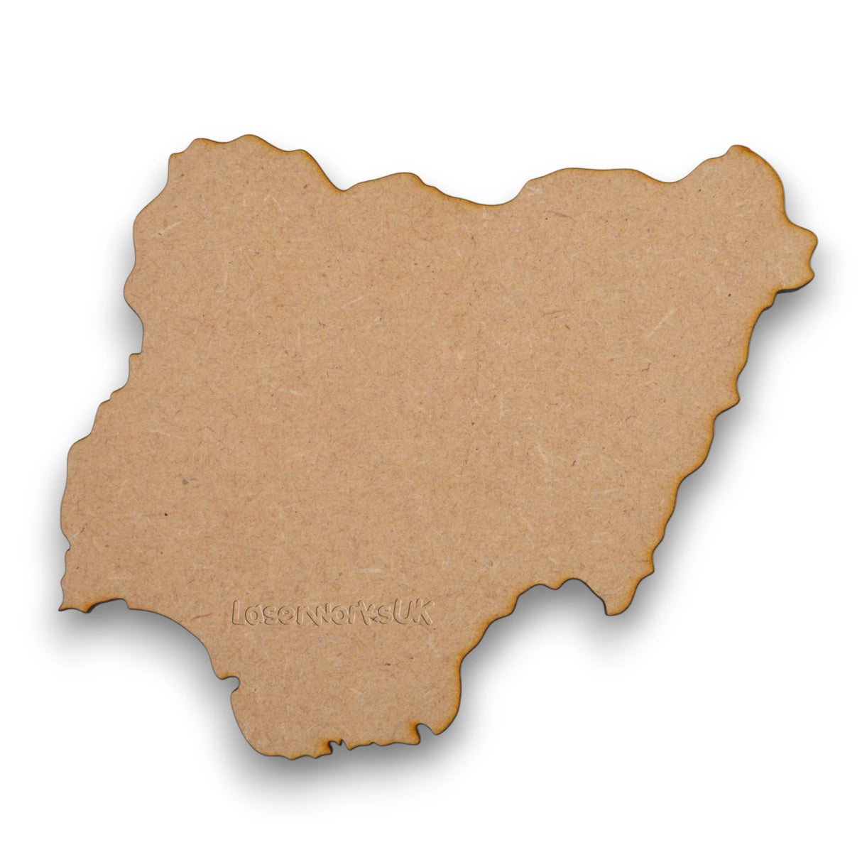 Wooden Nigeria Map - Nigerian Map Shapes - LaserworksUK