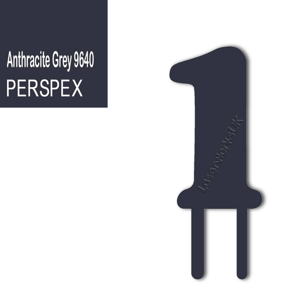 Acrylic Number One Cake Topper - Laserworksuk