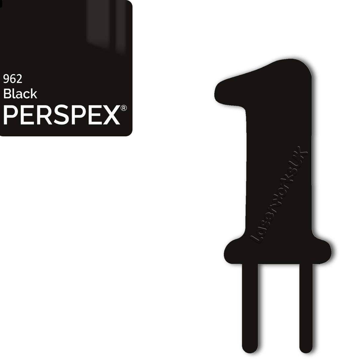 Acrylic Number One Cake Topper - Laserworksuk