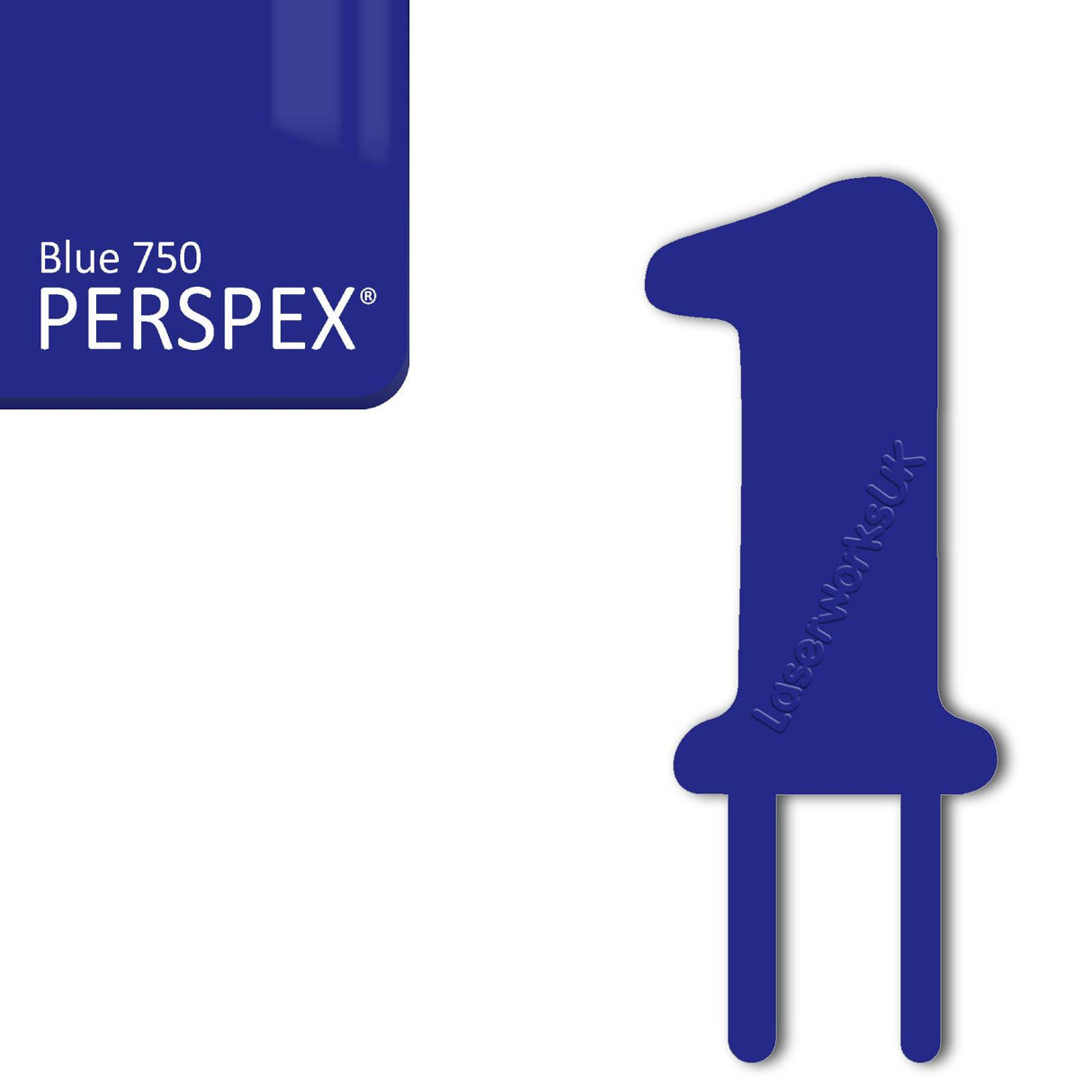 Acrylic Number One Cake Topper - Laserworksuk