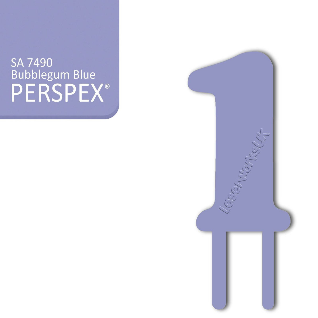 Acrylic Number One Cake Topper - Laserworksuk