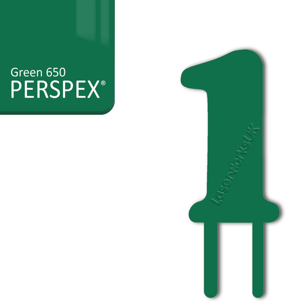 Acrylic Number One Cake Topper - Laserworksuk