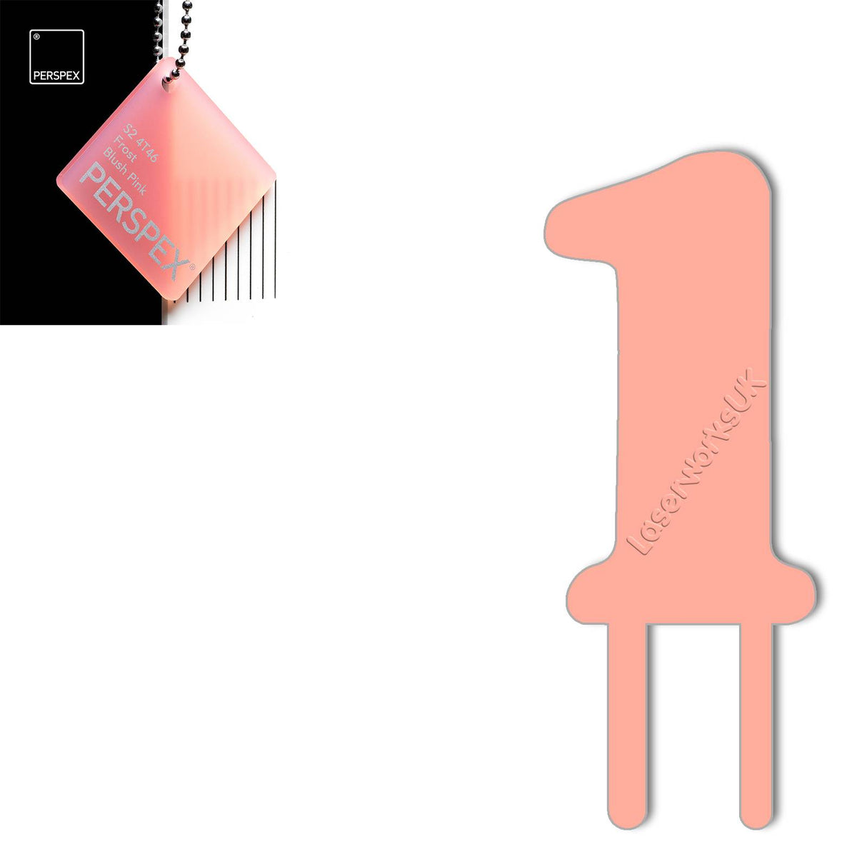 Acrylic Number One Cake Topper - Laserworksuk