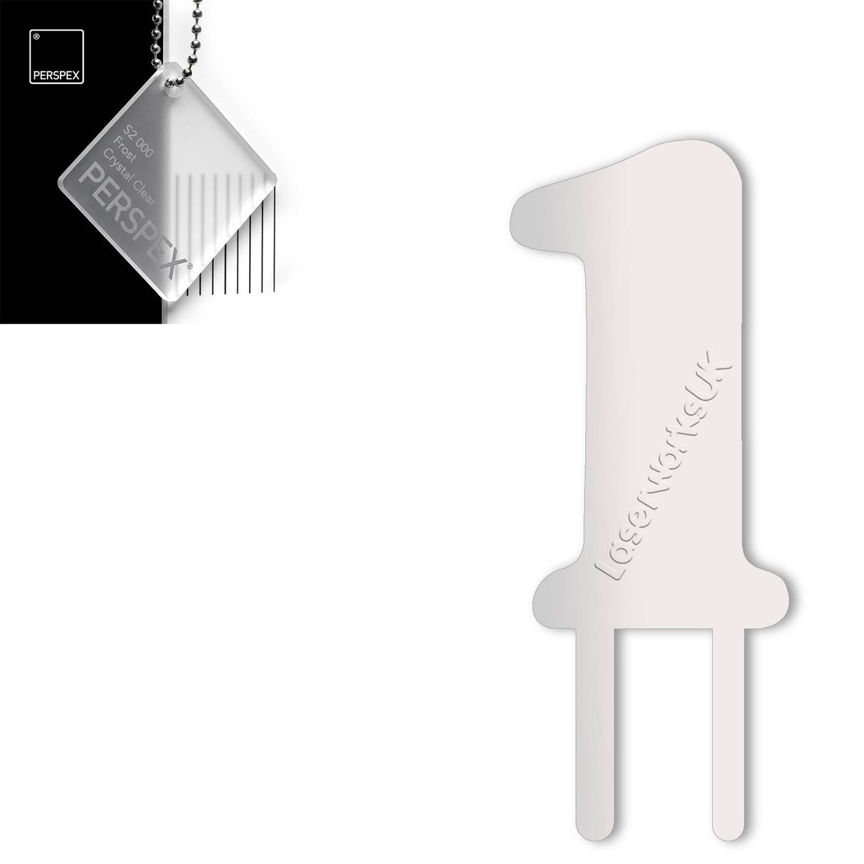 Acrylic Number One Cake Topper - Laserworksuk