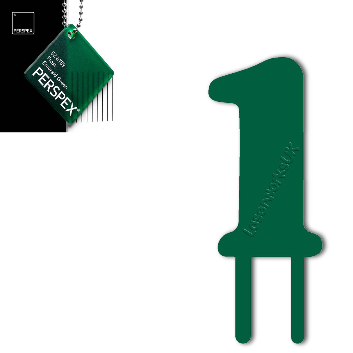 Acrylic Number One Cake Topper - Laserworksuk